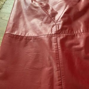 Genuine Leather Long Skirt Classic 80s